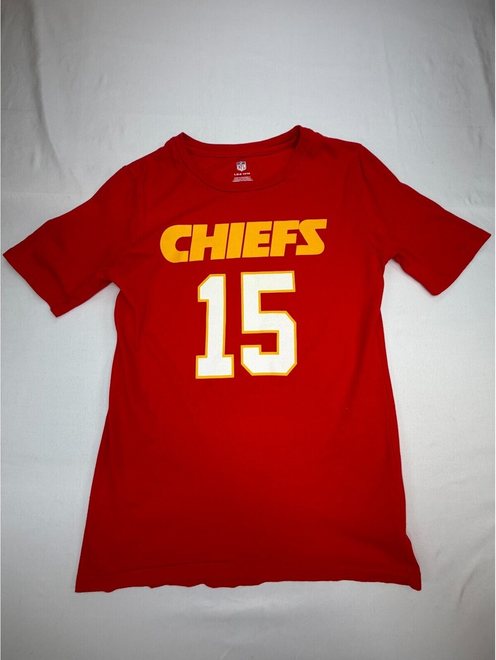 NFL Boy's T Shirt Short Sleeve Kansas City Chiefs Cotton 15 Size L 14/16 Red